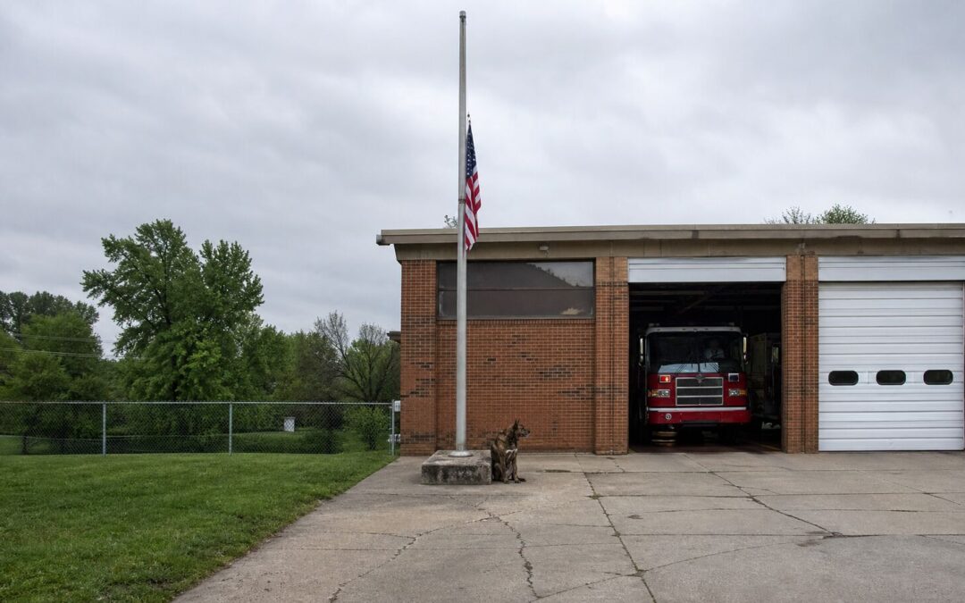 He left his dog at a fire station because he had nowhere to live