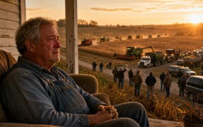 The neighbors harvested his crops while he was in the hospital