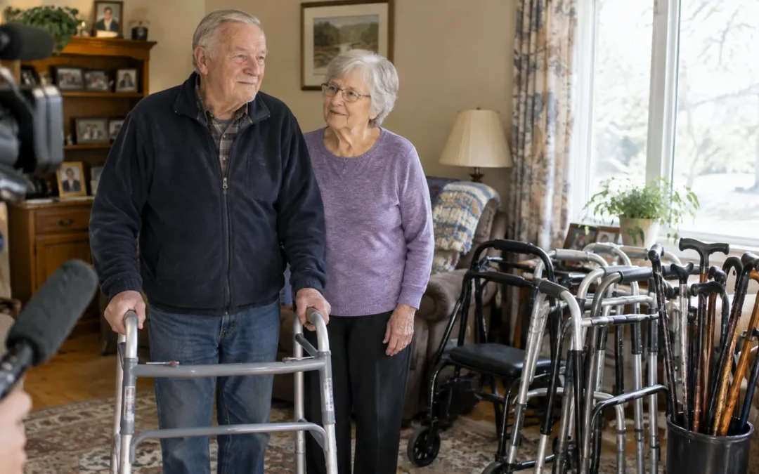 Strangers sent canes and walkers after his were stolen with the car