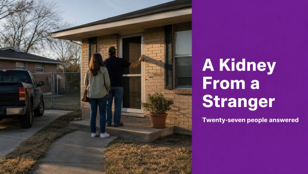 A stranger saw a Facebook post and gave him a kidney